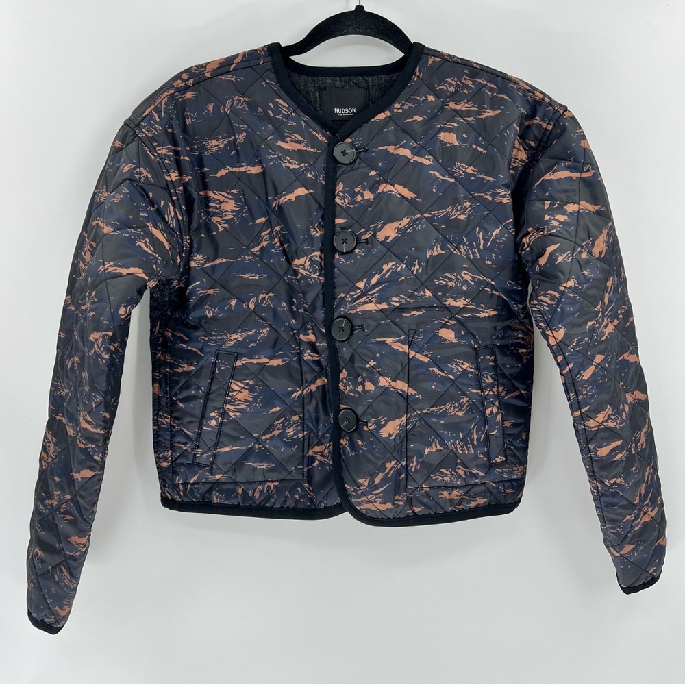 Hudson Reversible Quilted Camo Bomber Jacket Women’s XS NWT $295